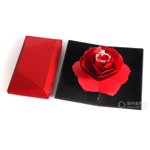 3D Vintage Fashion Elegant Rings <strong>Box</strong> Wedding Engagement Ring <strong>Rose</strong> Flower Gift <strong>Box</strong> for <strong>Jewelry</strong> Display Storage Holder <strong>Box</strong> - Product Image 4
