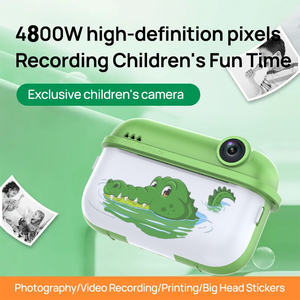 Çocuklar için Anında Baskı Yapan Kamera 2.4" 14MP Termal Kağıt HD 1080P 3-12 Yaş Arası Doğum Günü Hediyesi Filtreli MP3 Çift Lensli - Product Image 4