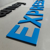 Enseigne en acrylique personnalisée sans lumière LED Lettres d'enseigne 3D Lettres 3D en plastique pour l'extérieur