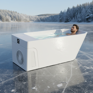 อ่างน้ำแข็งแบบออลอินวันพร้อมระบบควบคุมผ่าน WiFi สำหรับการจัดส่งในสหรัฐอเมริกา ทำจากอะคริลิกทนทาน พร้อมเครื่องทำความเย็นและระบบกรองโอโซน - Product Image 1