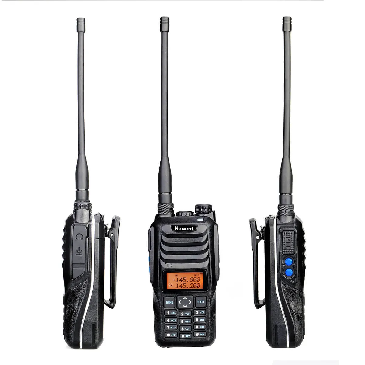 Recente RS-589 Handheld Walkie Talkie Tweeweg Radio Dual Band Analoge Ham Radio 10W High Power Intercom Met Zaklamp