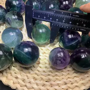 Wholesale Natural Rainbow Fluorite Sphere Crystal Rainbow Ball Carved For Decoration