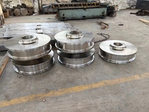 Ensemble de roues de <span class=keywords><strong>grue</strong></span> à double bride en acier forgé robuste pour <span class=keywords><strong>grue</strong></span> portique et chemin de fer - Product Image 5