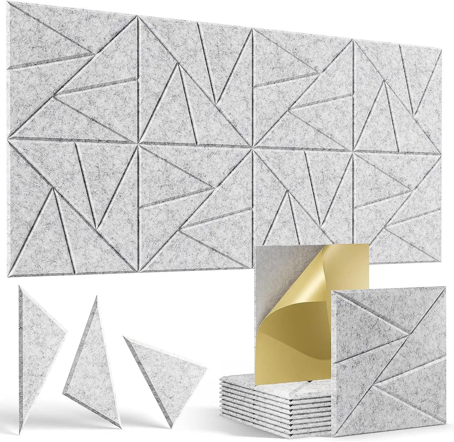 30cm Sound Proof Foam Acoustic Panels With Self-adhesive Decorative Soundproof Wall Panel Sound Absorbing Tile For Home Offices