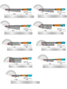 Juego de Cuchillos de Cocina Profesionales de Acero Damasco VG10 con Mango Octogonal de Resina, Cuchillo Japonés para <span class=keywords><strong>Sushi</strong></span>, Sashimi, Deshuesar y Uso General - Product Image 2