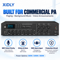 Amplificateur de mixage PA XIDLY 6 zones 70V 100V avec WiFi Bluetooth USB pour système audio commercial