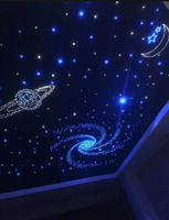 Lampe à fibre optique en plastique veilleuse colorée toit étoile lumière romantique pour chambre cinéma Ktv hôtel