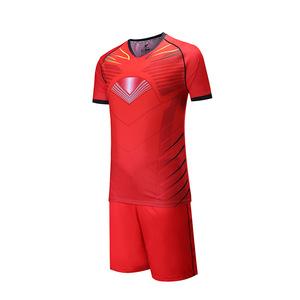Custom football shirt uniform sublimation machine red soccer jersey uniform design - Product Image 2
