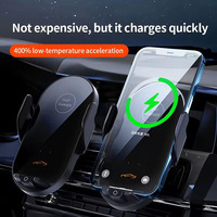Chargeur de voiture 15W à serrage automatique et charge rapide Support pour téléphone de voiture Chargeur de voiture universel sans fil pour iPhone Samsung
