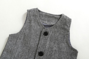Vêtements pour enfants en gros : Combinaison, Gilet bébé, Pantalon garçon, Ensemble trois pièces style gentleman - Product Image 3