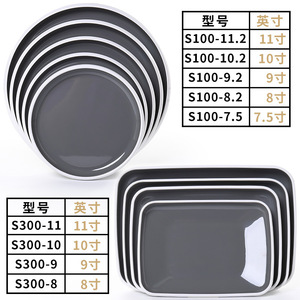 Tazón Redondo de Melamina Gris y Blanco, Duradero para Uso Diario, Té y Comida de Hotel - Product Image 3