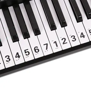 61/88 Toetsen Piano Toetsenbord Sticker Kan Worden Hergebruikt Gemakkelijk Te Gebruiken Zal Geen Lijm Merken Witte Piano Keyboard Musical opmerking Sticker