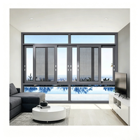 Fenêtres coulissantes à double vitrage au design moderne pour villa, ouverture horizontale, cadre en PVC, acier inoxydable, anti-insectes magnétique, Low-E