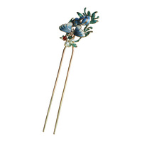 Épingle à cheveux en émail U Accessoires de cheveux de style chinois Bâtons de cheveux traditionnels pour femmes Pinces à cheveux vintage Épingles à cheveux de mariée