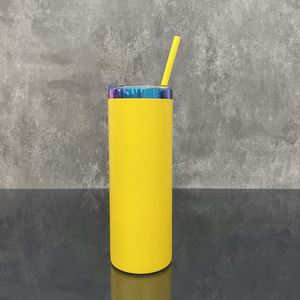 Vaso Recto Delgado con Tapa Deslizante de 20 oz, Recubrimiento Arcoíris para Grabado Láser - Product Image 2
