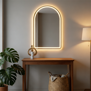 <span class=keywords><strong>Espejo</strong></span> <span class=keywords><strong>de</strong></span> Maquillaje Pared Kingstin LED Inteligente Arco, Marco Metal, Luz 3 Colores, Antivaho - Product Image 4