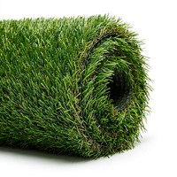 Césped Artificial Premium de 4 Tonos, 20-40 mm, Césped Sintético de Alta Densidad, Aspecto Natural para Jardín y Paisajismo, Resistente a los Rayos UV