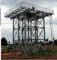 Feuer verzinkter leichter Stahl-Struktur-Wassertank mit Stahlrahmen-Turm-Schweißen & Schneiden Dienstleistungen (BOR-GR-221201)