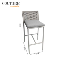 COUTURE Jardin Loop Furniture Comptoir de réception extérieur moderne, bureau de bar en corde design