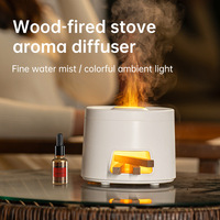 Nouveau diffuseur d'aromathérapie humidificateur d'air silencieux 36-45 dB avec flamme simulée colorée et effet de brouillard, à brancher sur USB