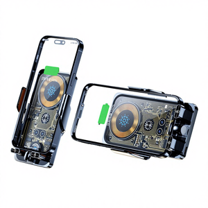 <span class=keywords><strong>Support</strong></span> de téléphone de <span class=keywords><strong>voiture</strong></span> à fixation magnétique F18 avec chargeur sans fil à induction infrarouge 66W, multifonction, compatible BMW <span class=keywords><strong>Audi</strong></span> - Product Image 1