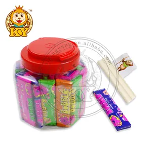 High Quality Wholesale Sweet Mixed Fruit Juice Bubble Gum Candy With Tatoo Paper For Kids