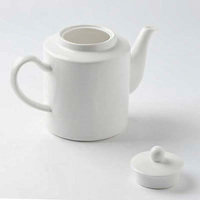 Théière et cafetière en porcelaine fine de style moderne, couleur blanche