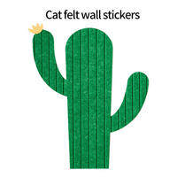 Mignon Griffoir Mural pour Chat en Feutre, Motif Champignon et Plantes, Auto-adhésif, Durable, pour Coin de Canapé, Noël
