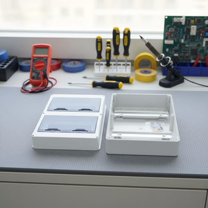 Caja <span class=keywords><strong>de</strong></span> <span class=keywords><strong>Distribución</strong></span> Impermeable IP65 <span class=keywords><strong>de</strong></span> 24 Vías, Caja <span class=keywords><strong>de</strong></span> Interruptores Eléctricos <span class=keywords><strong>de</strong></span> Plástico ABS+PC con <span class=keywords><strong>Kit</strong></span> <span class=keywords><strong>de</strong></span> Montaje en Riel DIN - Product Image 1