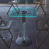 Table de bar en verre intelligente et élégante de style moderne pour la maison et l'hôtellerie