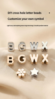 Perles Alphabet en Acrylique à Grand Trou Argentées et Dorées en Gros, Perles Lettres A-Z pour la Fabrication de Sacs DIY et de Pendentifs Porte-clés Perlés
