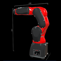 Robot Industri Enam Sumbu Baru untuk Penggunaan Umum di Meja Kerja BORUNTE BRTIRUS0401A Lengan Robot Servo-Elektrik IP54 untuk Penggilingan, Pemolesan, dan Pemotongan