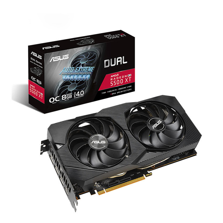 ASUS DUAL-RX5500XT-O8G-EVO　中古 中古ASUS DUAL RX 5500 XT O8G EVOグラフィックスカード128bit