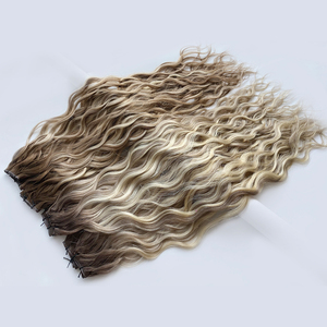 High Quality Steam-injected Shape Wave <strong>Pattern</strong> Naturally <strong>Wavy</strong> Less Frizzy Virgin Chinese Hair Extension for Genius Weft Smooth - Product Image 4