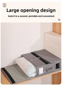 Wholesale Bed Sheet Organizers <b>Storage</b> Foldable <b>Box</b> for Linen Closet Bedding Set Containers Blanket Comforter Pillow <b>Cube</b> with - Product Image 4