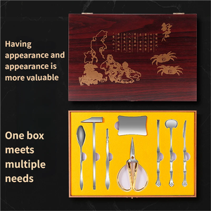 Vente en gros d'usine, vente chaude, outils de cuisine en acier inoxydable pour fruits de mer, ensemble d'outils pour pattes de crabe, outils pour manger le crabe, outils pour couper le crabe - Product Image 4