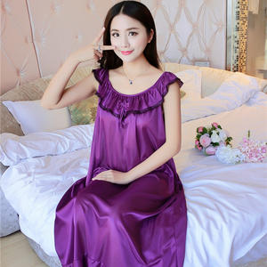 H801 # ฤดูร้อนเวอร์ชั่นเกาหลีชุดนอนสตรีขนาดพิเศษชุดโจ๊กเกอร์เซ็กซี่ผ้าไอซ์ซิลค์ชุดนอนกันหนาว - Product Image 5