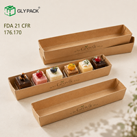Boîte de présentation en papier kraft personnalisée pour mini-gâteaux, pâtisseries, biscuits, macarons – Emballage à emporter pour boulangerie (vente en gros)