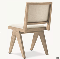 Chaise de salle à manger Jakob Midcentury, style européen moderne, structure en bois massif, durable, écologique, couleur personnalisable, tissu