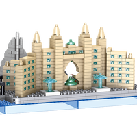LZ8316 2220pcs Jouets Assemblés Modèle 3D Mini Brique France Tour Eiffel Burj Khalifa Famous Landmark Dubai Building Block Sets