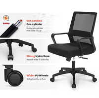 Chaise de bureau exécutive moderne Guanfu 8007-2, chaise pivotante ergonomique de haute qualité, réglable, avec roulettes, en tissu maillé inclinable