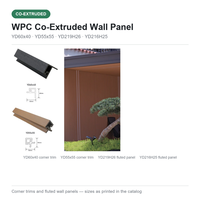 Plancher en WPC bicolore coextrudé, antidérapant, pour terrasse extérieure, plancher en composite bois-plastique pour balcon et terrasse