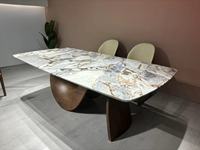 Ensemble de table à manger rectangulaire en bois de luxe moderne en noyer 8 places 10 12 vendu ensemble de meubles de salle à manger en bois de marbre table à manger