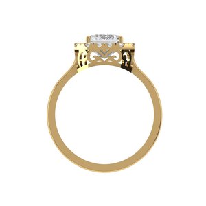 <b>Emerald</b> Cut Lab Grown Diamond <b>Ring</b> 925 <b>Silver</b> 9kt, 14kt, 18kt Gold Diamond <b>Rings</b> for Women's Engagement <b>Ring</b> - Product Image 2
