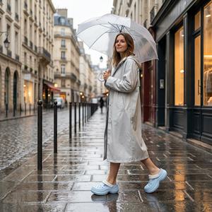 Botines de cuña Mary Jane de moda para mujer, suaves y cómodos, de la serie de colores Macaron, para interior y exterior. - Product Image 3