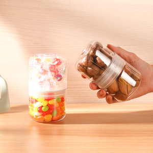 Trong Suốt Pet Nhựa <span class=keywords><strong>Container</strong></span> Với Vít Có Nắp Đậy Tái Sử Dụng Rỗng Lưu Trữ Lọ Chai Nắp Cho Các Gia Vị Đậu Phộng Thực Phẩm Khô Cơ Thể Bơ - Product Image 4