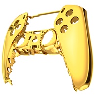 Coque pour manette PS5 - Faceplate rose chromée électrolytique, brillance de haute qualité