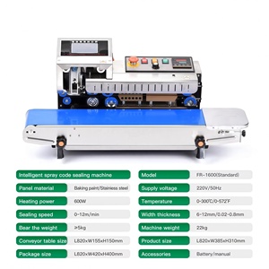Machine de scellage à jet d'encre thermique pour sacs en plastique à écran tactile, impression de date et code, cartouche de toner personnalisée en acier inoxydable, vente en gros d'usine - Product Image 6