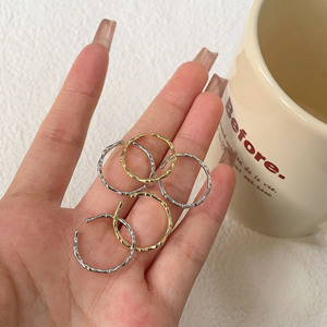 S925 Pure Silver Bamboo <b>Ring</b> Women's Minimalist Arc Design Fine Jewelry Everyday Wear - Product Image 4