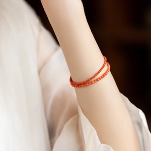 สร้อยข้อมือลูกปัดหินอาเกตหนานหงธรรมชาติสำหรับผู้หญิง อัญมณีสีแดง เครื่องประดับแฟชั่น ขายส่ง - Product Image 2